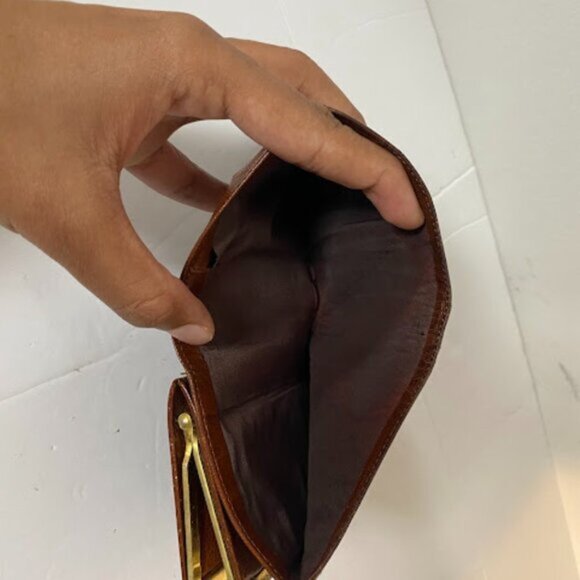 Vintage Women's Brown Leather Wallet Small - Picture 9 of 9